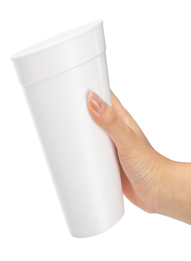 ZENFUN 30 Pc Large Disposable Foam Cups, 30 Oz White Insulated Foams Cup, Foam Drinking Cups for Coffee, Cold Drinks, Hot Beverages, Water, Tea, Juice, Cocoa, Party, Office, Home, Picnic, Events - Image 3